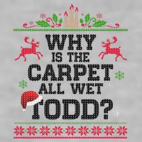 Why Is The Carpet All Wet, TODD Ugly Christmas Sweater Ladies PosiCharge Tri-Blend Wicking Tank