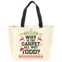 Why Is The Carpet All Wet, TODD Ugly Christmas Sweater Zip Tote Bag