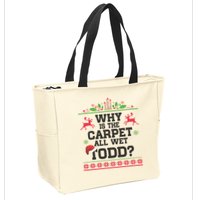 Why Is The Carpet All Wet, TODD Ugly Christmas Sweater Zip Tote Bag