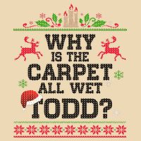 Why Is The Carpet All Wet, TODD Ugly Christmas Sweater Zip Tote Bag