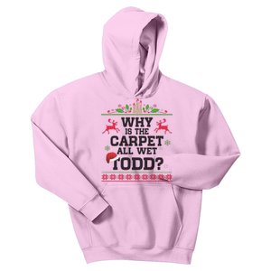 Why Is The Carpet All Wet, TODD Ugly Christmas Sweater Kids Hoodie