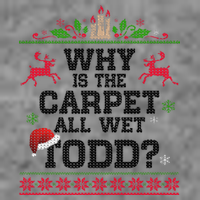 Why Is The Carpet All Wet, TODD Ugly Christmas Sweater 7-Panel Snapback Hat