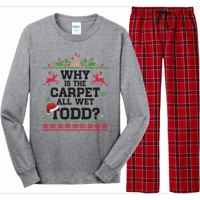 Why Is The Carpet All Wet, TODD Ugly Christmas Sweater Long Sleeve Pajama Set