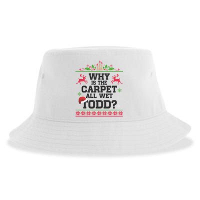 Why Is The Carpet All Wet, TODD Ugly Christmas Sweater Sustainable Bucket Hat