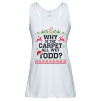 Why Is The Carpet All Wet, TODD Ugly Christmas Sweater Ladies Essential Flowy Tank