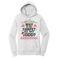 Why Is The Carpet All Wet, TODD Ugly Christmas Sweater Women's Pullover Hoodie