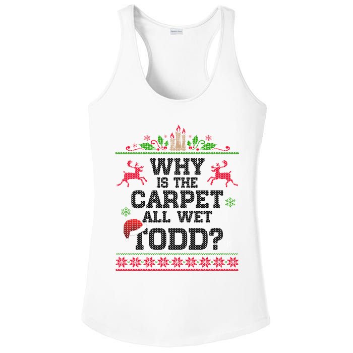 Why Is The Carpet All Wet, TODD Ugly Christmas Sweater Ladies PosiCharge Competitor Racerback Tank