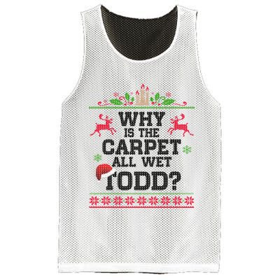 Why Is The Carpet All Wet, TODD Ugly Christmas Sweater Mesh Reversible Basketball Jersey Tank