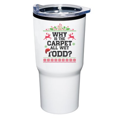Why Is The Carpet All Wet, TODD Ugly Christmas Sweater Tumbler