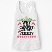 Why Is The Carpet All Wet, TODD Ugly Christmas Sweater Womens Tank Top