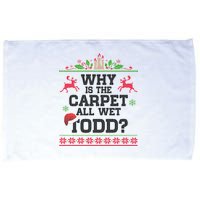 Why Is The Carpet All Wet, TODD Ugly Christmas Sweater Microfiber Hand Towel