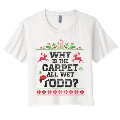 Why Is The Carpet All Wet, TODD Ugly Christmas Sweater Crop Top
