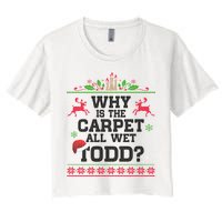 Why Is The Carpet All Wet, TODD Ugly Christmas Sweater Crop Top