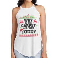 Why Is The Carpet All Wet, TODD Ugly Christmas Sweater Women's Perfect Tri Rocker Tank
