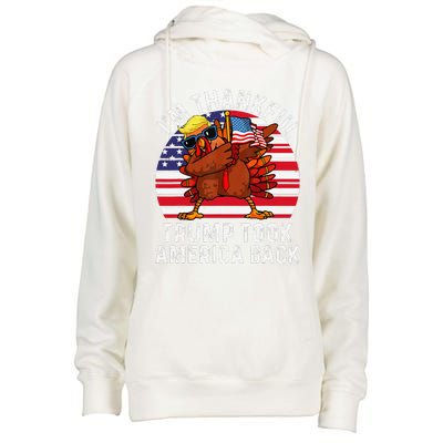 Winner IM Thankful Trump Won Took America Back Thanksgiving Womens Funnel Neck Pullover Hood