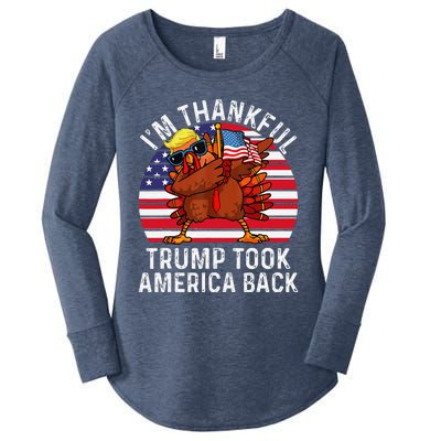 Winner IM Thankful Trump Won Took America Back Thanksgiving Women's Perfect Tri Tunic Long Sleeve Shirt