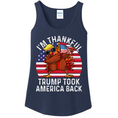 Winner IM Thankful Trump Won Took America Back Thanksgiving Ladies Essential Tank