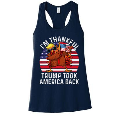 Winner IM Thankful Trump Won Took America Back Thanksgiving Women's Racerback Tank