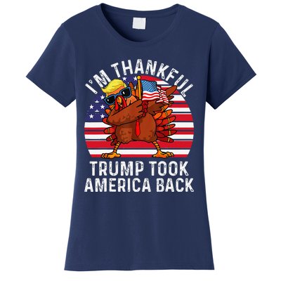 Winner IM Thankful Trump Won Took America Back Thanksgiving Women's T-Shirt