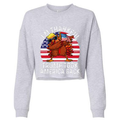 Winner IM Thankful Trump Won Took America Back Thanksgiving Cropped Pullover Crew