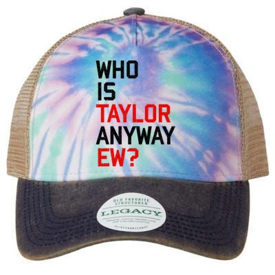 Who Is Taylor Anyway Ew Girl Taylor First Name Groovy 80S Legacy Tie Dye Trucker Hat