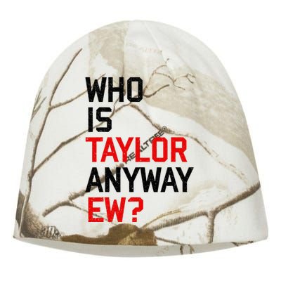 Who Is Taylor Anyway Ew Girl Taylor First Name Groovy 80S Kati - Camo Knit Beanie