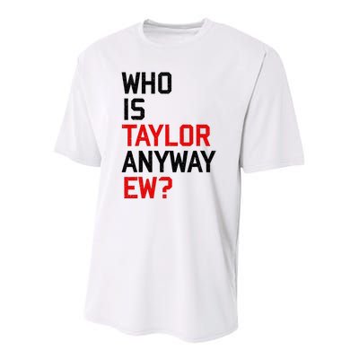 Who Is Taylor Anyway Ew Girl Taylor First Name Groovy 80S Youth Performance Sprint T-Shirt