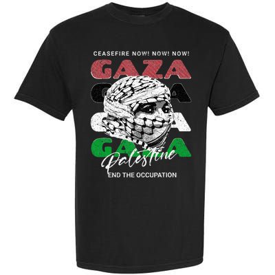 Woman In Traditional Palestinian Scarf Garment-Dyed Heavyweight T-Shirt