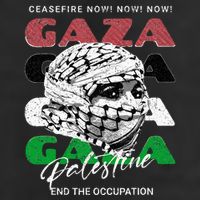 Woman In Traditional Palestinian Scarf 7 Panel Mesh Trucker Snapback Hat