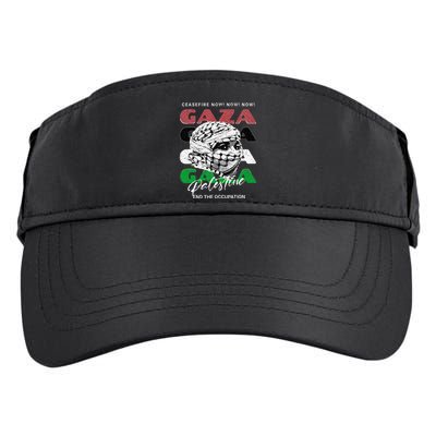 Woman In Traditional Palestinian Scarf Adult Drive Performance Visor