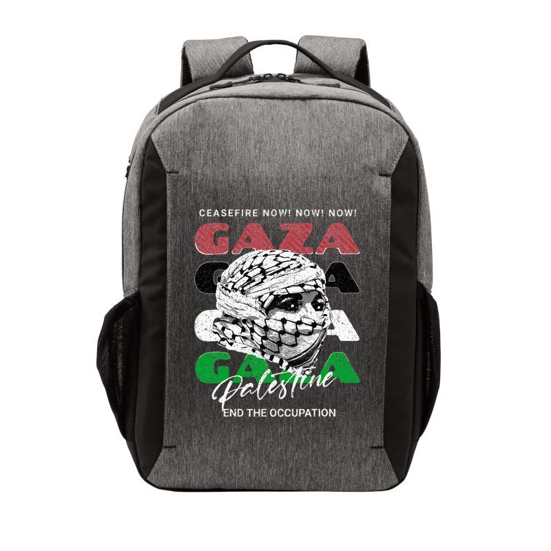 Woman In Traditional Palestinian Scarf Vector Backpack