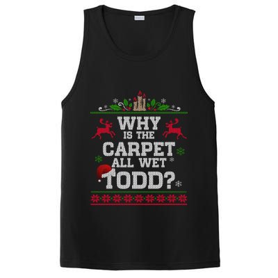 Why Is The Carpet All Wet Todd Funny Ugly Christmas PosiCharge Competitor Tank