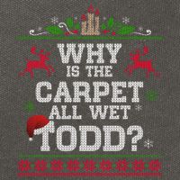 Why Is The Carpet All Wet Todd Funny Ugly Christmas Cotton Canvas Backpack