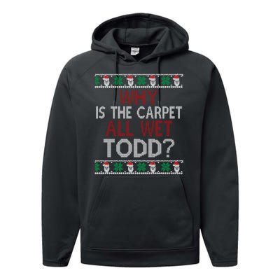 Why Is The Carpet All Wet Todd? Couples Matching Christmas Performance Fleece Hoodie