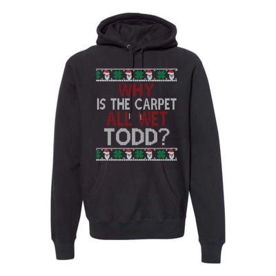 Why Is The Carpet All Wet Todd? Couples Matching Christmas Premium Hoodie