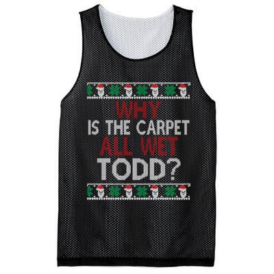 Why Is The Carpet All Wet Todd? Couples Matching Christmas Mesh Reversible Basketball Jersey Tank