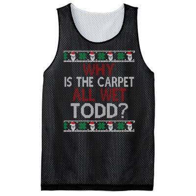 Why Is The Carpet All Wet Todd? Couples Matching Christmas Mesh Reversible Basketball Jersey Tank