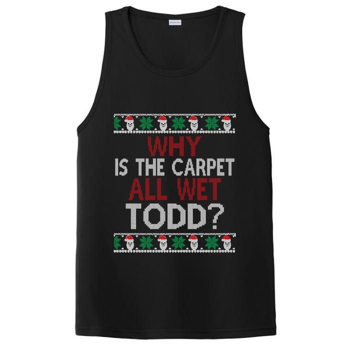 Why Is The Carpet All Wet Todd? Couples Matching Christmas PosiCharge Competitor Tank