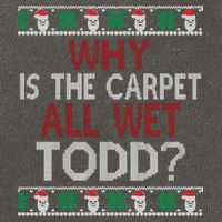 Why Is The Carpet All Wet Todd? Couples Matching Christmas Cotton Canvas Backpack