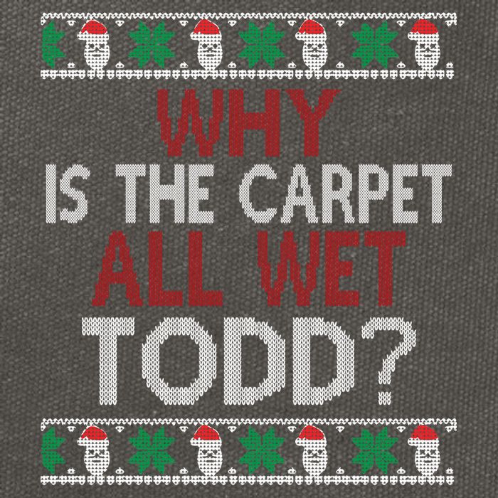 Why Is The Carpet All Wet Todd? Couples Matching Christmas Cotton Canvas Backpack