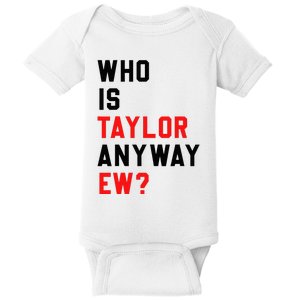 Who Is Taylor Anyway Ew Girl Taylor First Name Groovy 80S Baby Bodysuit