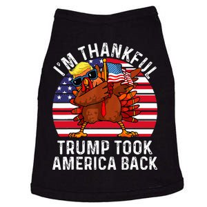 Winner IM Thankful Trump Won Took America Back Thanksgiving Doggie Tank