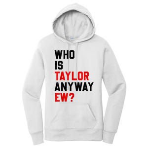 Who Is Taylor Anyway Ew Girl Taylor First Name Groovy 80S Women's Pullover Hoodie