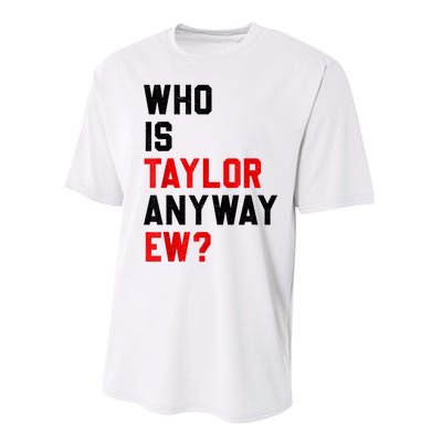 Who Is Taylor Anyway Ew Girl Taylor First Name Groovy 80S Performance Sprint T-Shirt