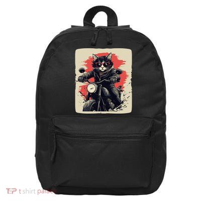 Whiskers In The Wind Bike In Motion For Funny Cats 16 in Basic Backpack