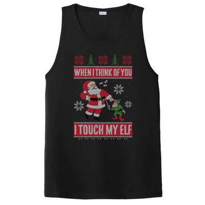 When I Think Of You I Touch My Elf Funny Santa Gift PosiCharge Competitor Tank