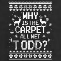 Why Is The Carpet All Wet Todd? Couples Matching Christmas 7 Panel Mesh Trucker Snapback Hat