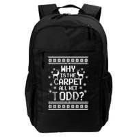 Why Is The Carpet All Wet Todd? Couples Matching Christmas Backpack