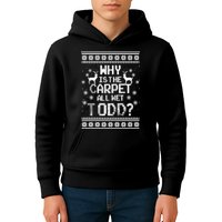 Why Is The Carpet All Wet Todd? Couples Matching Christmas Kids Hoodie