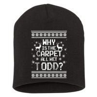 Why Is The Carpet All Wet Todd? Couples Matching Christmas Short Acrylic Beanie